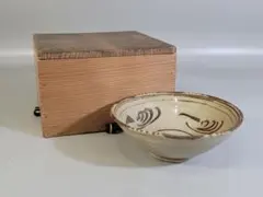 DT572 茶道具 馬目模様 絵高麗茶碗