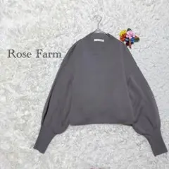 ローズファーム　ニット　バルーンスリーブ　プルオーバー　Mサイズ　シンプル