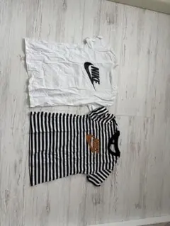 Nike Tシャツ ホワイトとストライプセット