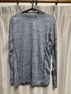 【未使用品】送料込み ミズノ ロング Tシャツ メンズ L グレー系