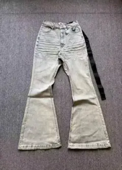 bolan似 white boots cut denim opium - メルカリ