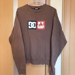 DC XLARGE コラボ ブラウン トレーナー Lサイズ