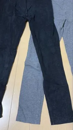 UNIQLO キッズ レギンス 130cm 黒 グレー 2枚セット