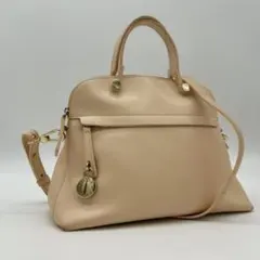 【希少】フルラ パイパー M 2way ショルダーバッグ ピンク系 レザーのサムネイル
