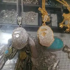 シルバー ゴールド ネックレス 2点セットエイプ好きにどうですか?