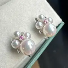 MIKIMOTO パール ダイヤサファイア サクラブローチ - メルカリ