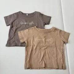 キッズ ロゴ刺繍 Tシャツ 2枚セット バースデイのサムネイル