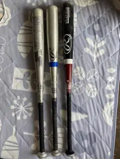 軟式野球バット　3本セット　少年野球　金属バット　78cm　80cm