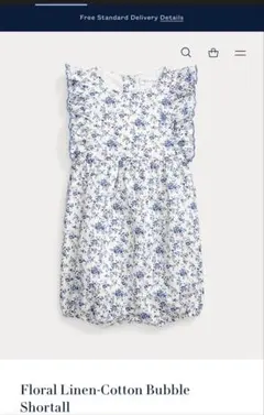 ラルフローレン 6m 66cm ロンパース リネン 花柄