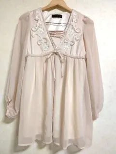 CECIL McBEE ピンクシフォンブラウス