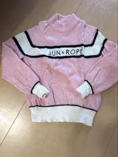 【極美品】JUN&ROPE ピンク タートルネック セーター