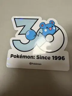 ポケモン 30周年記念 ステッカー ルリリ 韓国のサムネイル