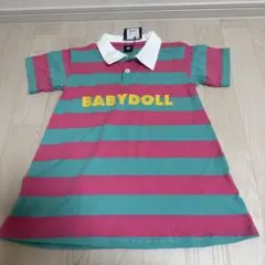 BABYDOLL ワンピース　100 ストライプ　ピンク　緑　バースデイのサムネイル