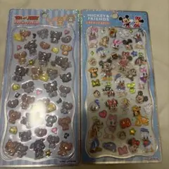 ら*i様 プチドロップステッカー　トムジェリ、mickey &friends