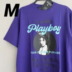 メンズ　プレイボーイ　バニーガール　Tシャツ　コットン　綿100% 紫　M 新品
