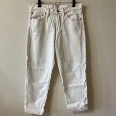 GU メンズ　Mサイズ ホワイトデニム ストレートレッグ