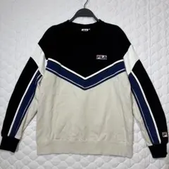 フィラ　BTS　着用モデル　カラーブロック　スウェット　トレーナー　フリー