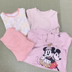 子供服　女の子　80＆90サイズ　長袖　パジャマ　ピンク　ディズニー