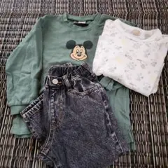 トップス２枚&デニムセット☆110