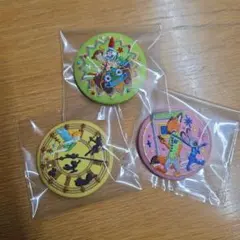 ディズニー キャラクターズ 刺繍缶バッジ2 3点セット