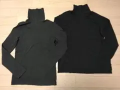 2枚セット　UNIQLO+MILFOIL　タートルネックカットソーL　綿100%