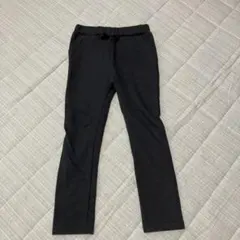 リブパンツ ブラック チャーコールグレーリボン付き