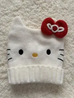 キティちゃん　サンリオ　ニット帽　52-54㎝　アウトレット　訳アリ