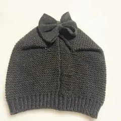 ZARAkids ザラキッズ　リボンニット帽 ブラック