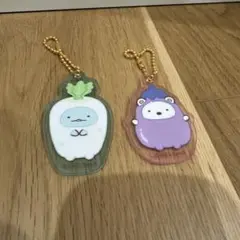 すみっコぐらし たべもの王国 とかげ だいこん アクリルキーホルダー　しろくま