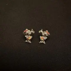 ディズニー　ミニーちゃん　ランド　ピアス　オレンジ　シー