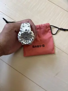 稼働】Baby-G デジタル腕時計 紺✕黄 ファブリックベルト☆里親探し 