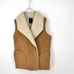 AZUL by moussy/アズールバイマウジー/フェイクムートンベスト