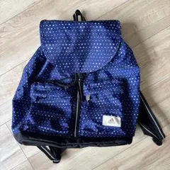 adidas ネイビー 水玉模様 リュック