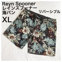 レインスプーナーXLショートパンツ2Lビッグサイズ海パン花柄リバーシブル水着