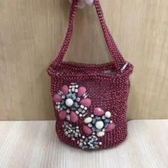 □ アンテプリマ　ワンハンドル　ワイヤーバッグ　ビジュー　フラワー　アニマル