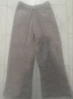 ジェラートピケ　ワイドパンツ ルームウェア　グレー