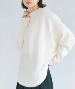 新品タグ付き　COCA　ボトルネックドルマンニット　薄手　春ニット　Lサイズ