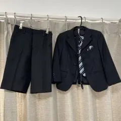 GLOGEOUS フォーマルスーツ 110cm 黒 ストライプ５点セット