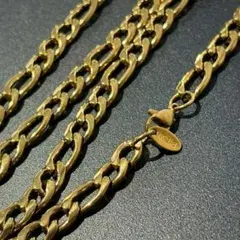 高級 k18 ネックレス 18k GP フィガロ チェーン 刻印 ゴールド
