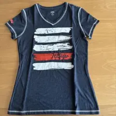 Tommy Hilfiger ダークブルー VネックTシャツ