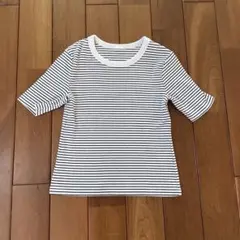 白黒ストライプ 半袖Tシャツ Mサイズ