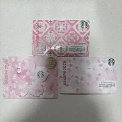 スターバックス カード SAKURA 2026 3枚セット☆PIN 未削り