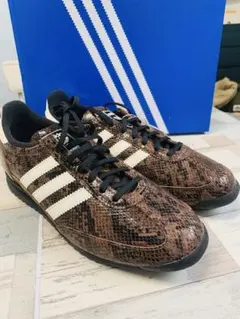 新品未使用27.0cm adidas originals本革スネーク柄 ブラウン - メルカリ