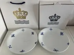 コペンハーゲン ブロッサムプレート2枚ペア新品未使用 ロイヤル コペンハーゲン ブルーパルメッテ ブロッサム プレート