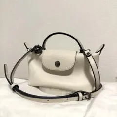 ロンシャン プリアージュ キュイールXS ホワイト