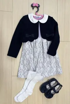 美品！エニファム♡ボレロ、シューズ、ワンピ3点セット＋白靴下　110㎝、靴18㎝