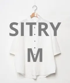 SITRY 春夏 きれいめ モード 半袖シャツ 白 Mのサムネイル