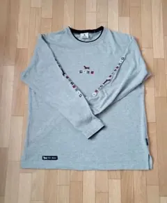 cost bazar 長袖カットソー グレー 刺繍　Lサイズ