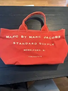タグ付き MARC JACOBS ロゴ キャンバス トートバッグ 赤 h407 - メルカリ