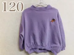 トムとジェリー 襟付き 裏起毛 モックネック　プルオーバー ラベンダー